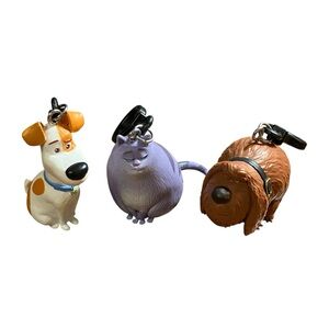 The Secret Life of Pets Keychains Chloe Max Duke Universal Studios